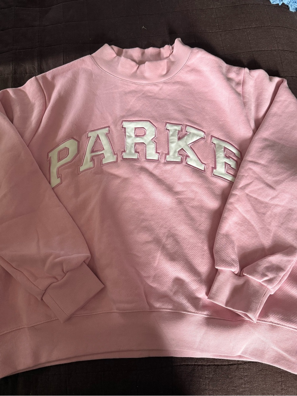 L/XL PARKE Varsity Mockneck - Fairy + White Heritage NEW